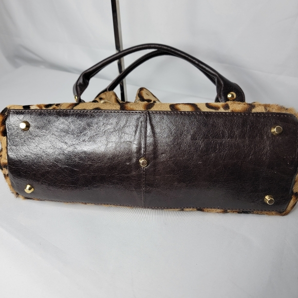 Roberta Gandolfi Animal Print with Real Fur Handbag P26 - Picture 8 of 8